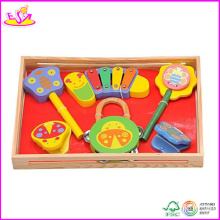 2014 nuevo juego de música de madera de los niños del juguete, aprenda el sistema de instrumento musical del piano y la venta caliente que aprenden los juguetes para el bebé W07A043